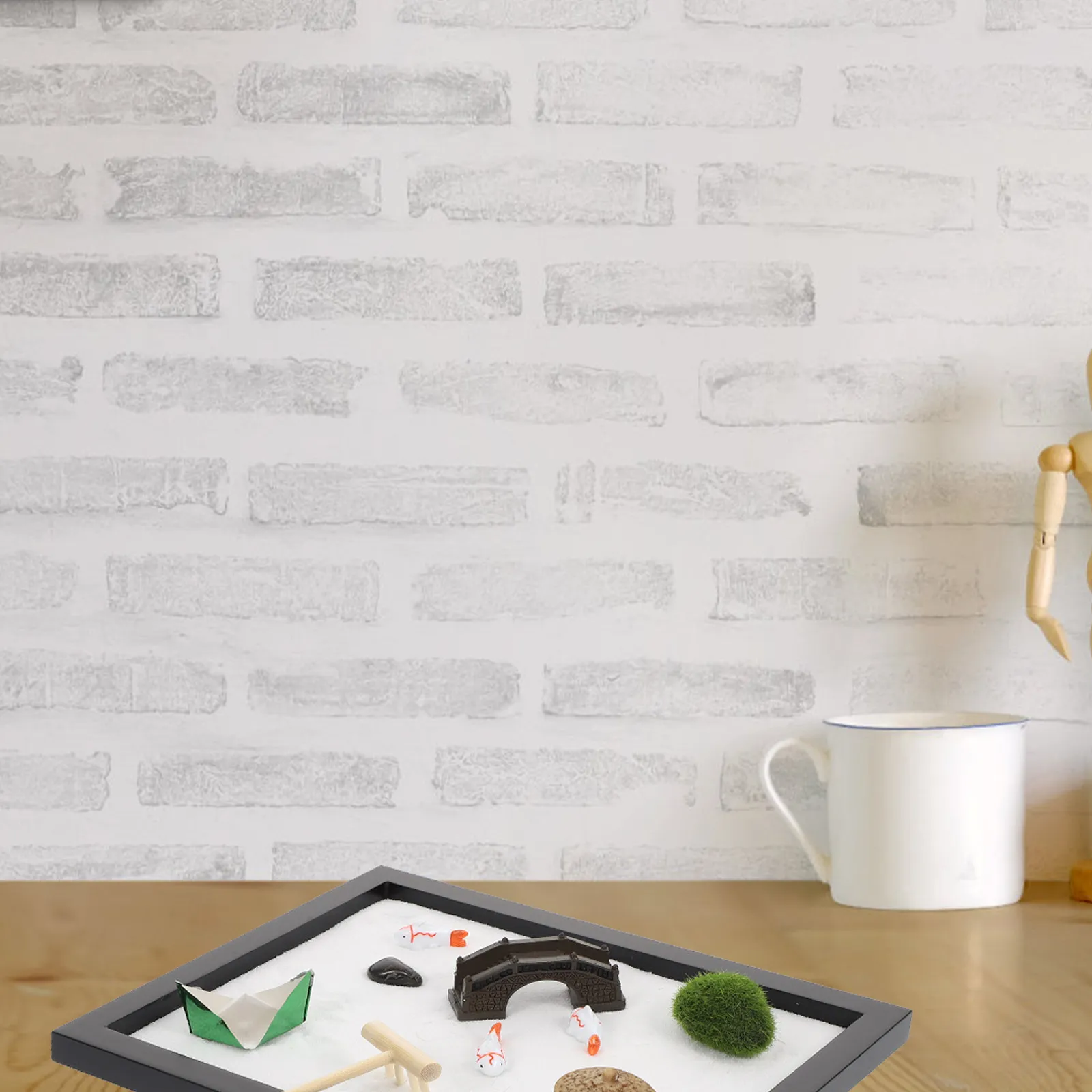 

Набор для дзен-медитации: песочница-орнамент для рабочего стола, высококачественный материал, для спокойствия и медитации, декор для дома и офиса, успокаивающий песок