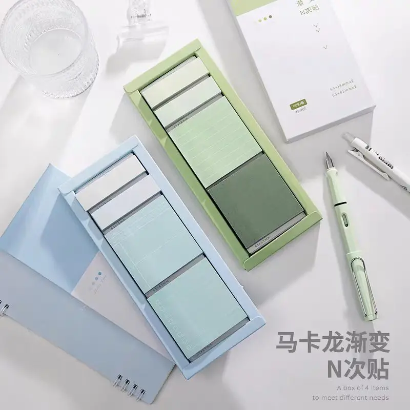 Boxed Convenience Sticker Set Gradient Student Notes Tearable Message Sticky n Times Index Sticker High Appearance