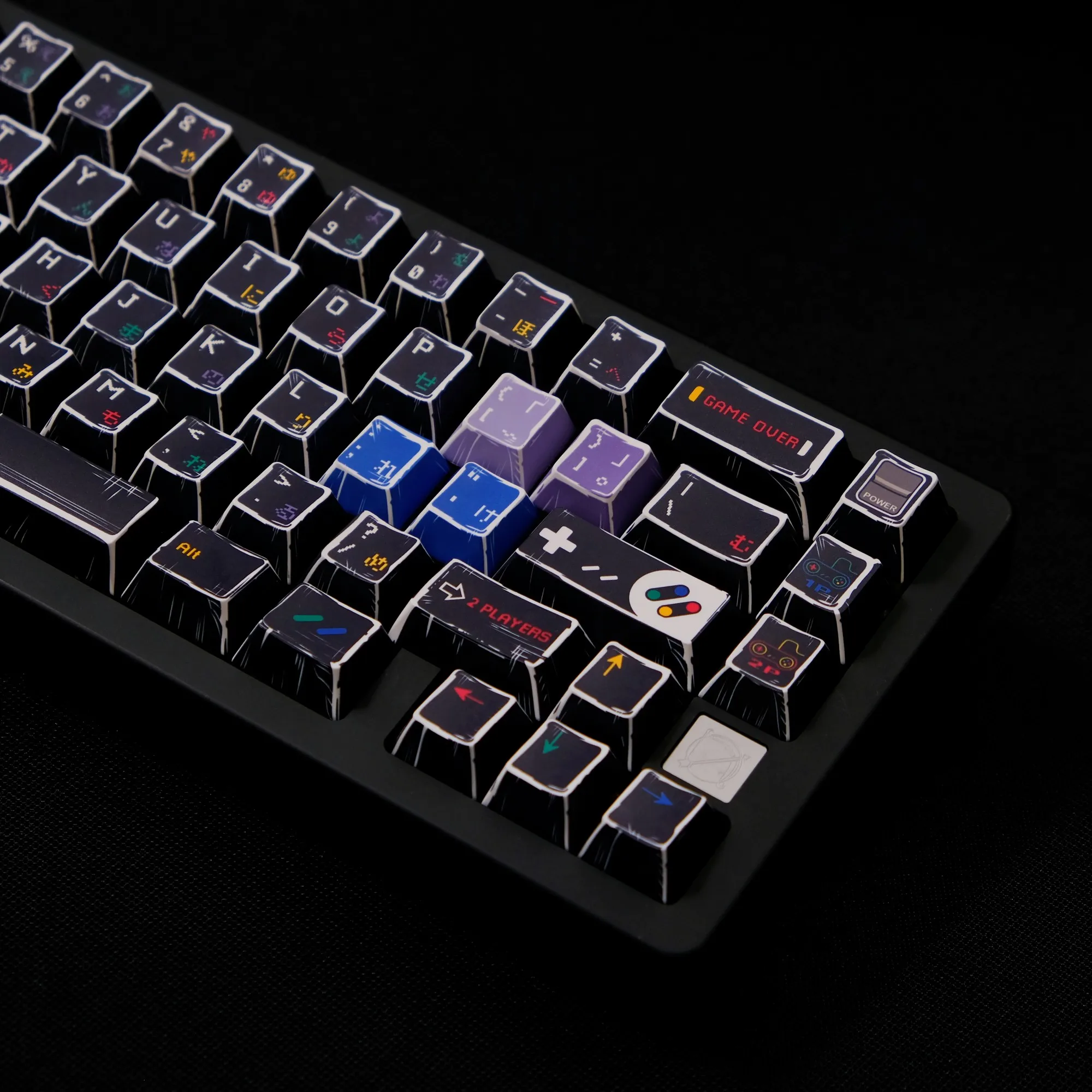 PBT Keycaps Cherry Profile Comic SFC Theme Keycap Retro Game For Mechanical Keyboard Alice Split Spacebar Custom DIY Gamer FC