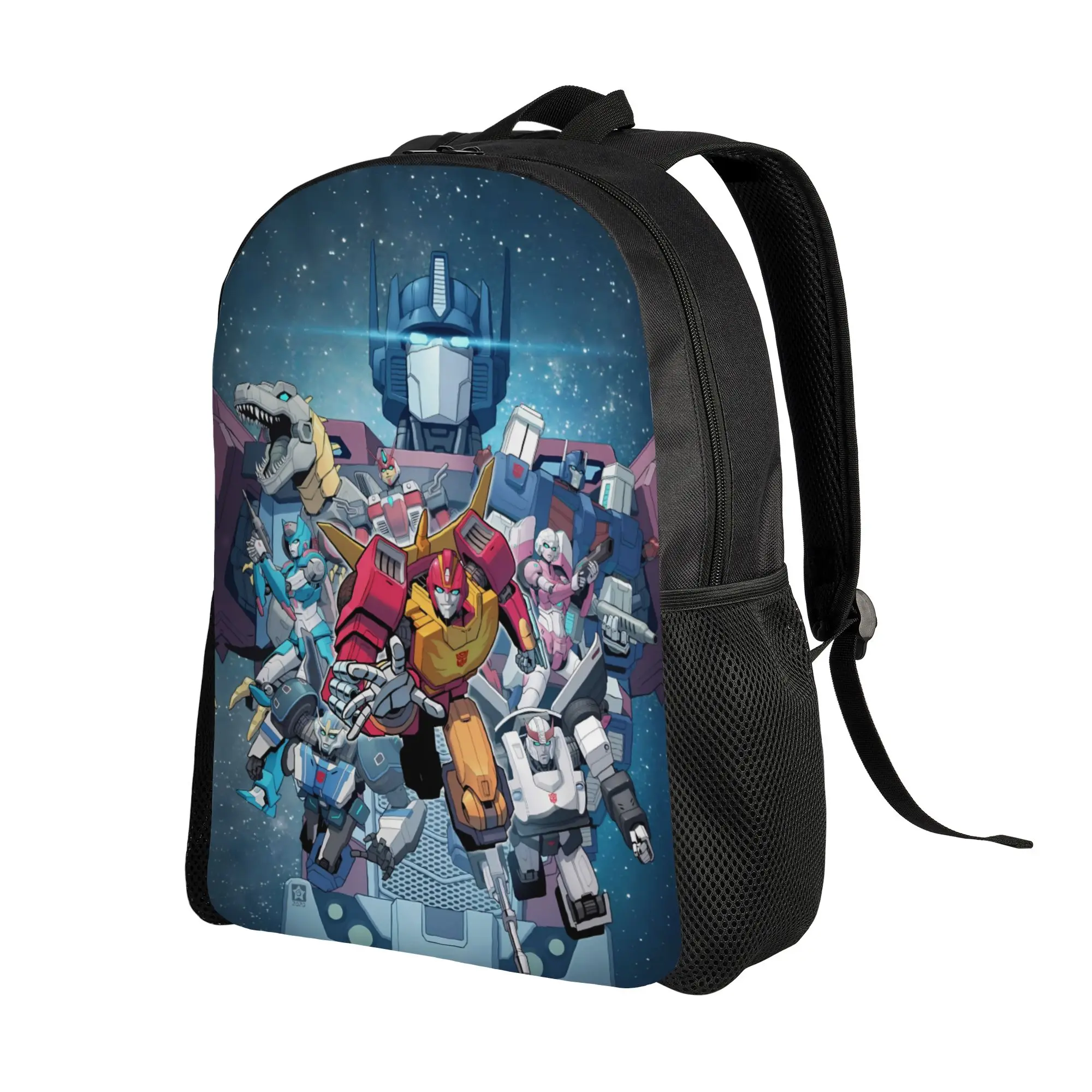 Transformered Cartoon Backpack 3d Printing Student Polyester Travel Backpacks Durable Cool School Bags Rucksack