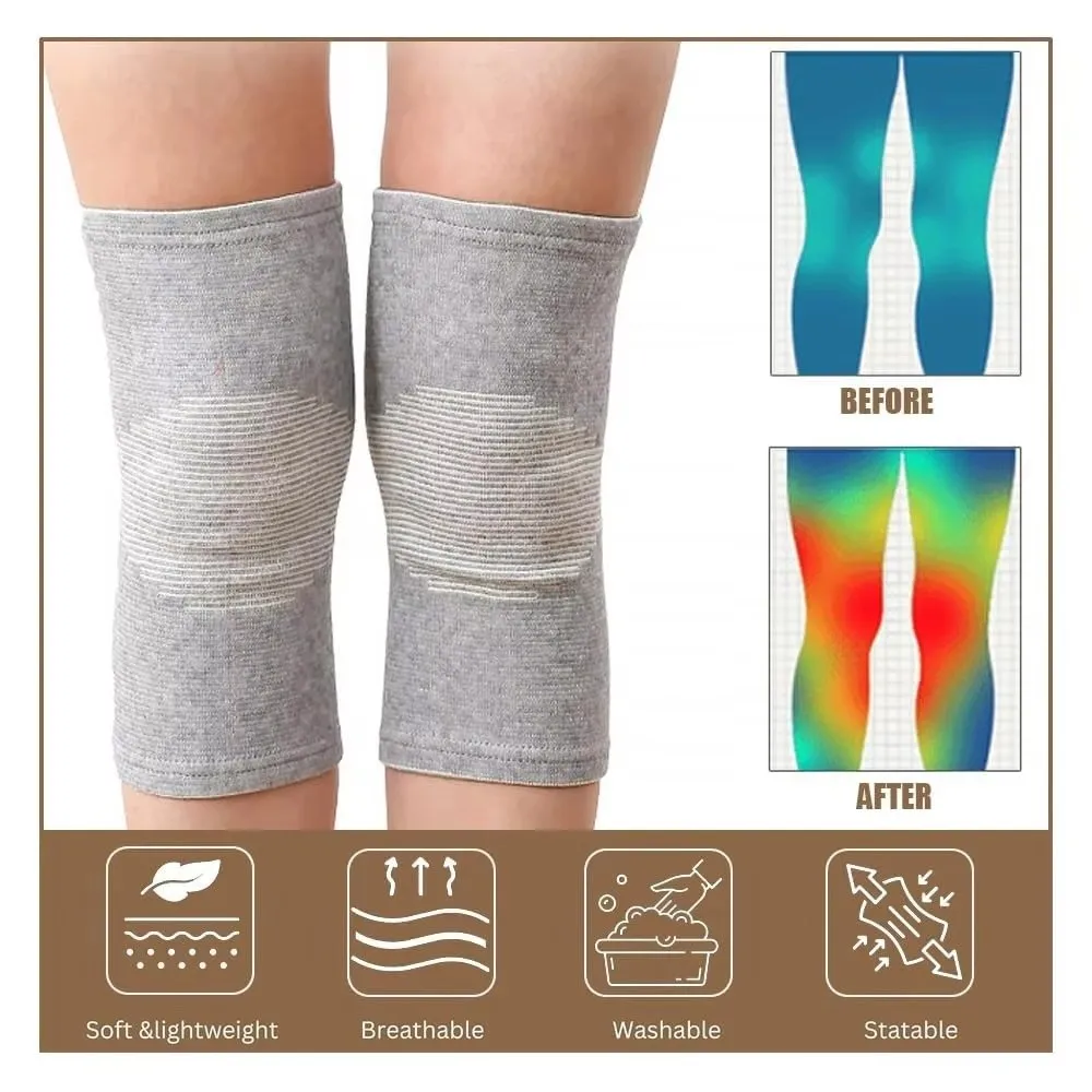 Unisex-Knieschoner aus Bambuskohle, atmungsaktive Kompressions-Kniebandage, elastische Kniestütze