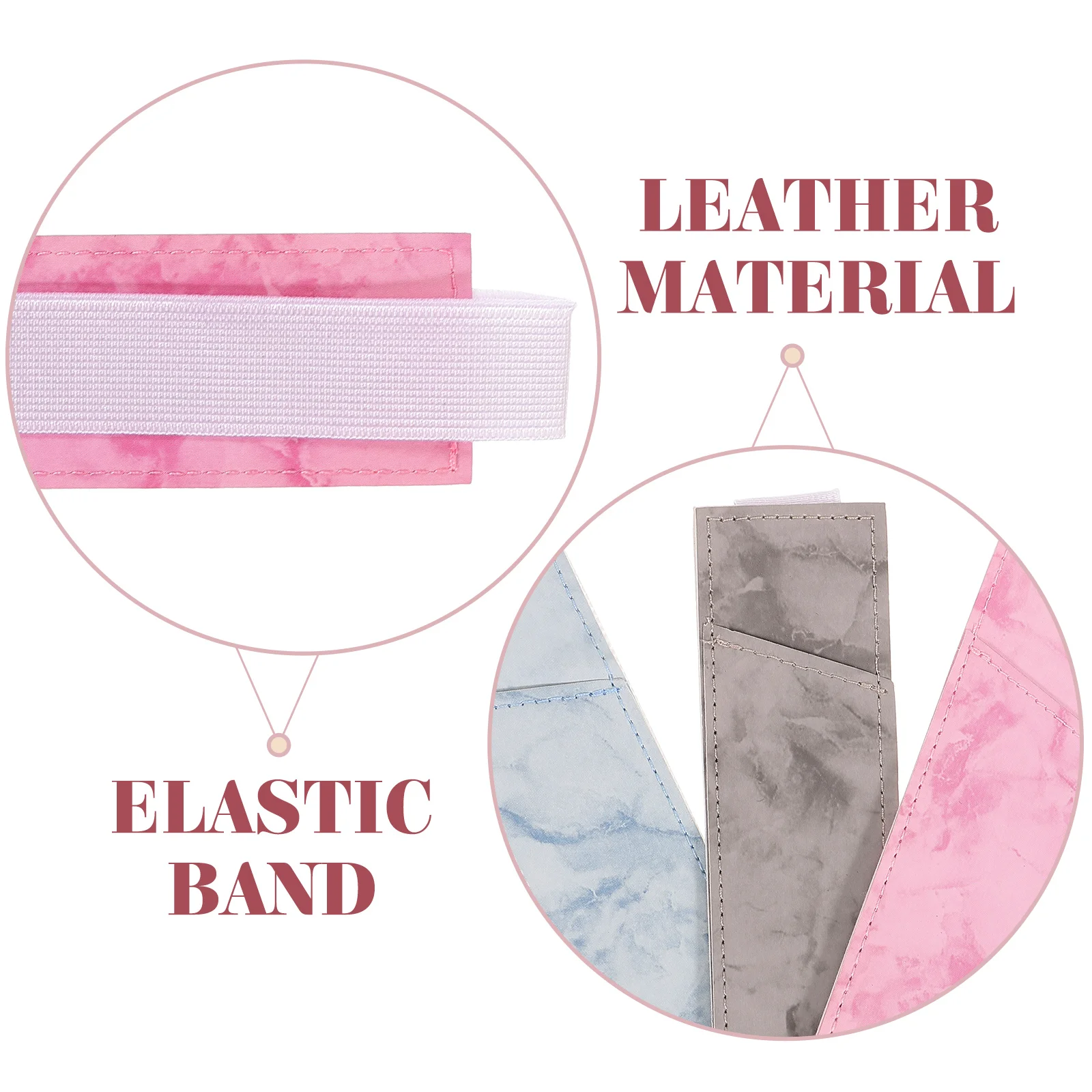 

3 Pcs Signature Pen Bag Cover Holders for Notebooks Pouch with Elastic Strap Elasticity Band
