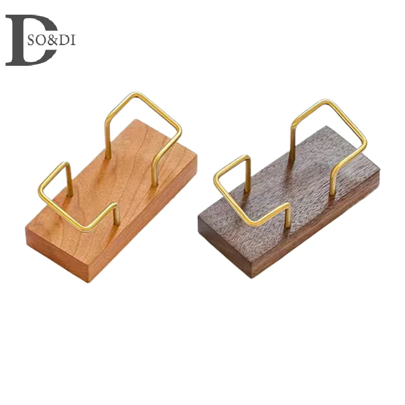 Visitenkarte halter Veranstalter Büro Schreibtisch Display Stand Memo Zähler Zubehör Tisch regal nach Hause Holz karten halter Lagerung