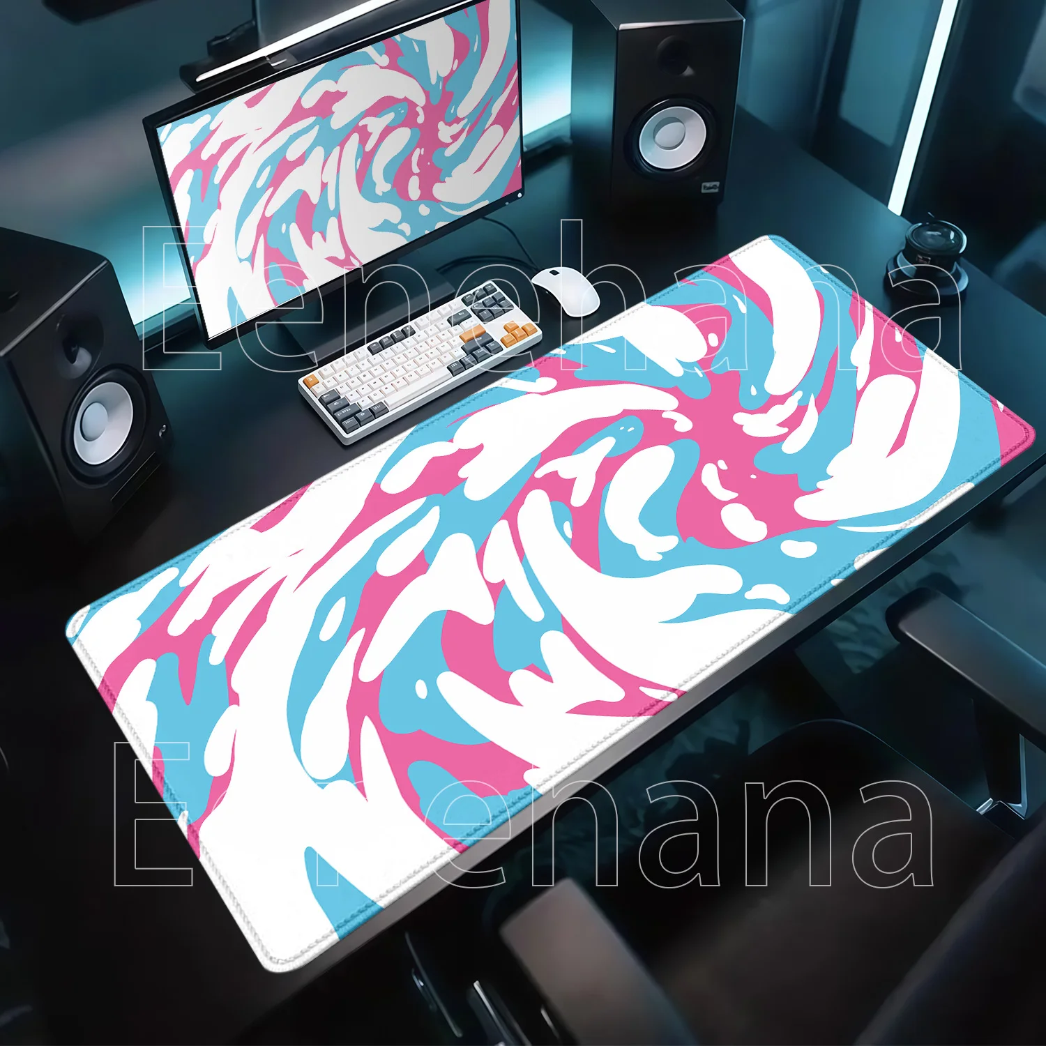 HD Printing Vortex Strata Liquid Mouse Pad Keyboard Mouse Mat Nonslip PC Gaming Mousepad Office Accessories XXL Cartoon Desk Mat