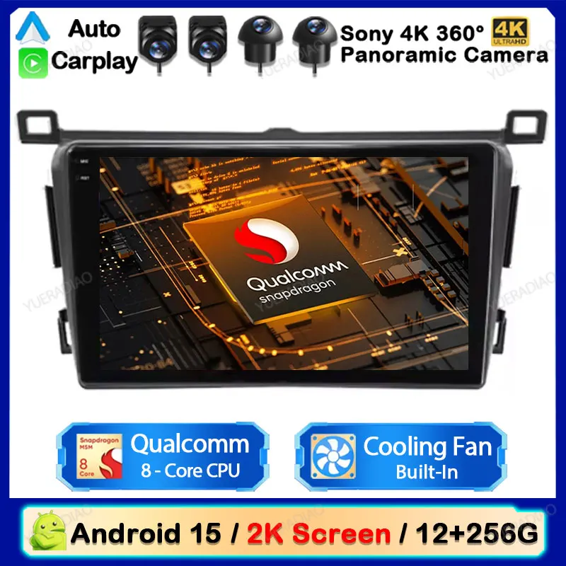 

Android 15 Car Radio For Toyota Rav4 4 Xa40 5 Xa50 2012 - 2018 Qualcomm Multimedia Viedo Player GPS NAVI 4G WIFI Carplay Auto BT