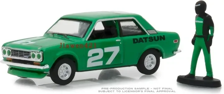 1:64 1970 Datsun 510 with Race Car Dartson with Racing driver Collection of car models