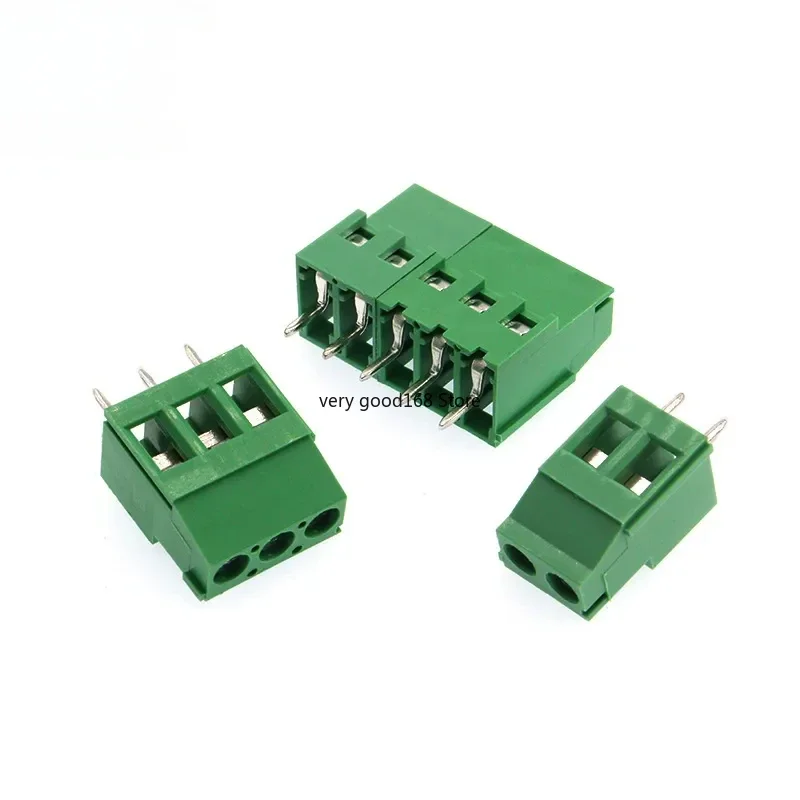 10Pcs Green KF129 PCB Spliceable Screw Terminal Block Wire Connector 5.08mm Picth 2Pin 3Pin Straight Pin 300V Splice Terminal