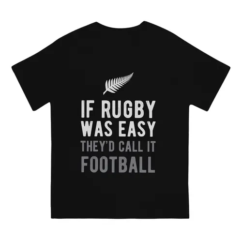 Imagen 2 del producto Camiseta de algodón con cuello redondo para hombre, camisa de manga corta de If Rugby Easy call, Moda de Nueva Zelanda, All Blacks