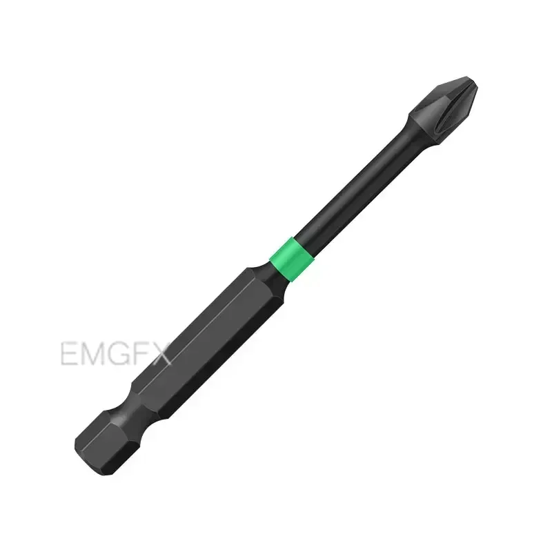 Jeu d\'embouts de tournevis PH2, outils à main à tige hexagonale spéciale, tête de lot à impact magnétique croisé fendu, dureté du tournevis, 5 pièces