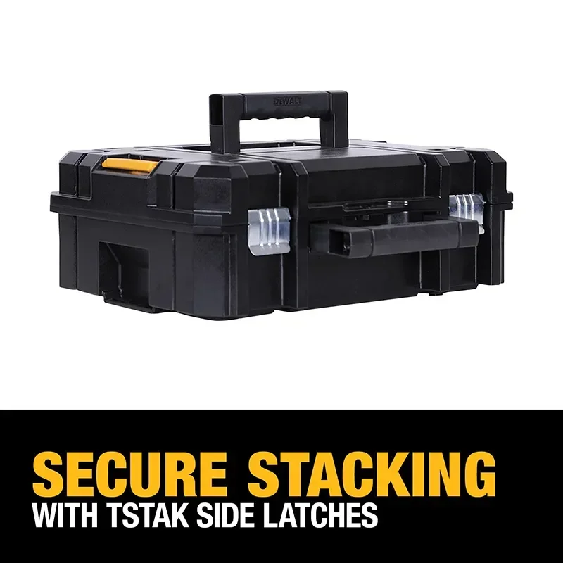 DEWALT DWST17807 Tool Box TSTAK II Flat Top Electric Drill Wrench Accessories Stackable Modular Storage Case