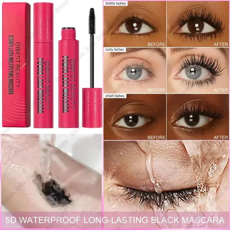 InjFibre-Mascara noir imperméable 5D pour femme, allongement des cils, maquillage, cosmétiques coréens, nouveau