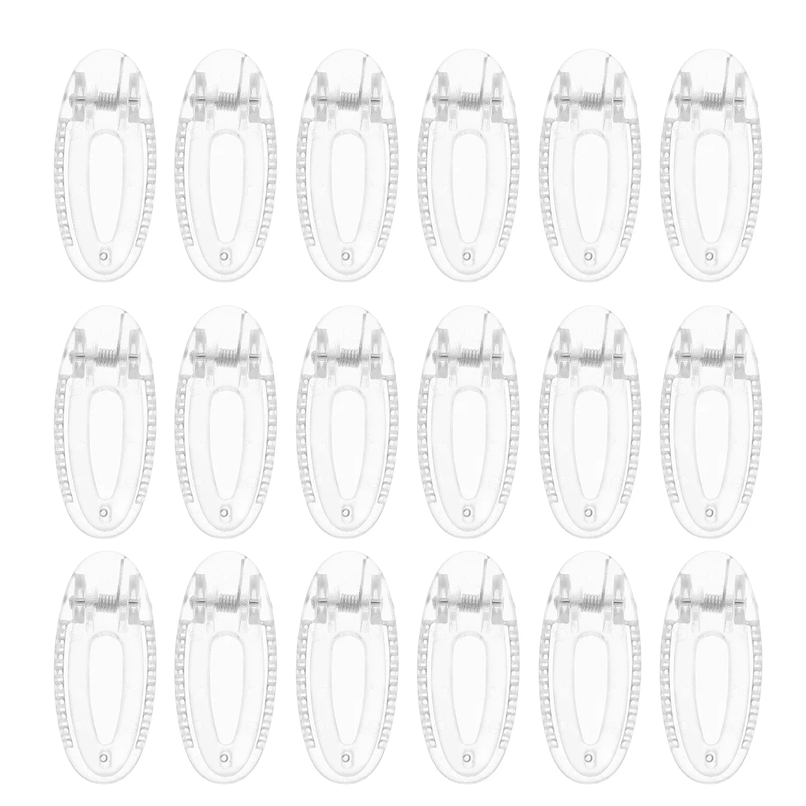 

20pcs Hair Clips 4Cm Oval Flat No-Slip Transparent Alligator Clip Barrettes For School Party Hair Accessories