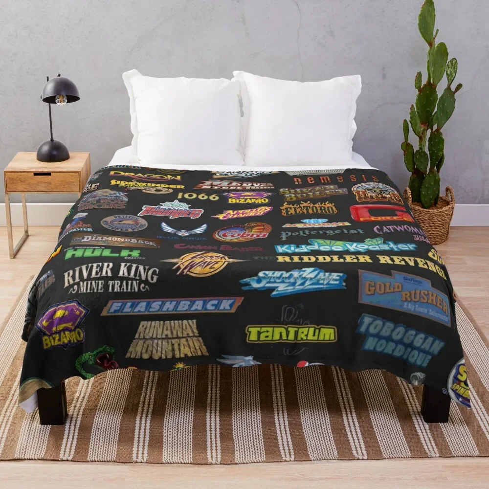 

Roller Coasters Throw Blanket Retros funny gift Bed covers Thin Blankets