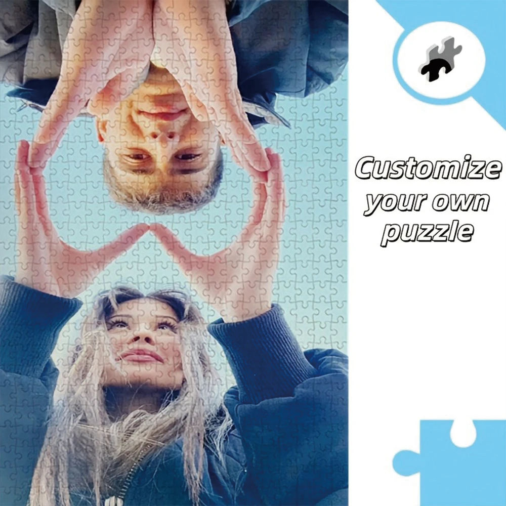 35/300/500/1053pcs Personalized Custom Photo Puzzle Couple Photos Puzzle Ideal Gifts For Him Her Family Friends Children