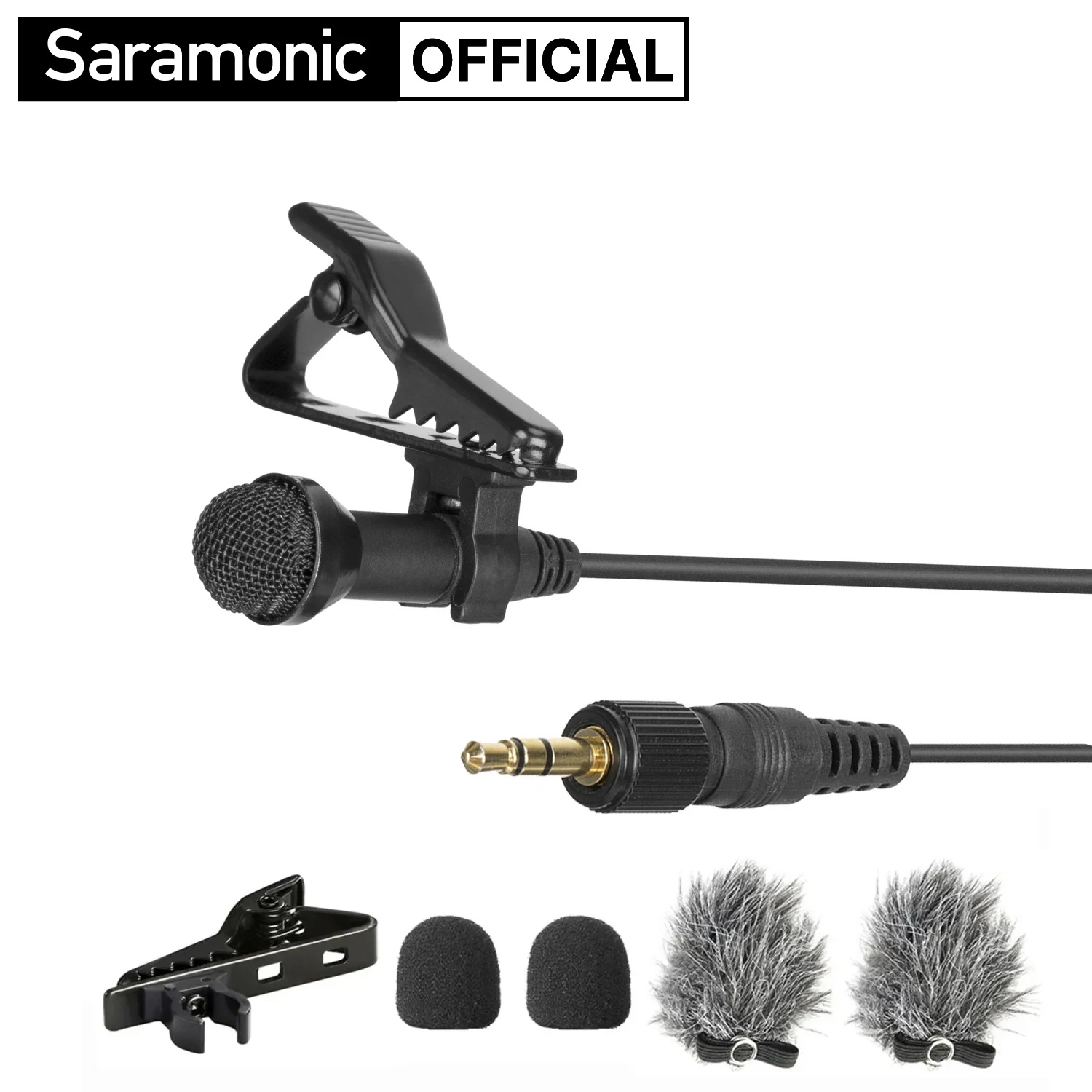 Saramonic DK3A 3,5 mm vergrendelbare TRS condensator lavalier reversmicrofoon voor RODE/BOYA/SENNHEISER/TASCAM/ZOOM streaming YouTube Vlog