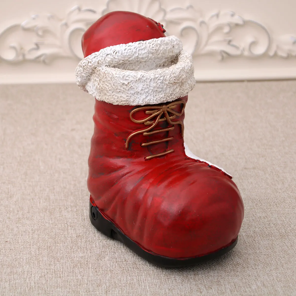 Creative Boots Micro Landscape Resin Rotating Luminous Elderly Music Box Christmas Gift Decoration