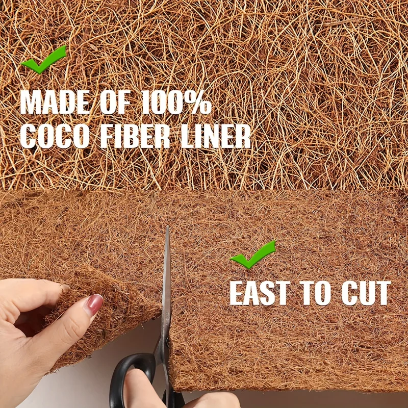 1pc, Coconut Liners For Planters Perfect For Window Boxes, Flower Baskets, And Garden Decoration