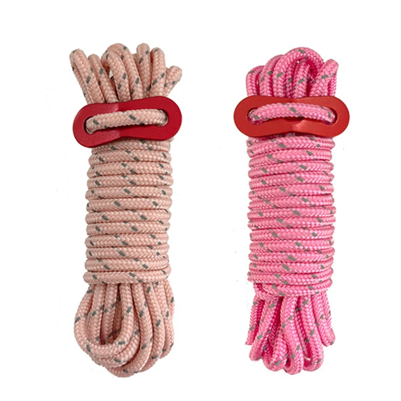 .Hot-6mm Rock Climbing Rope 4 Meters,Outdoor Safety Climbing Rescue Grappling Lifeline Escape Descender Abseiling Fishing Rope