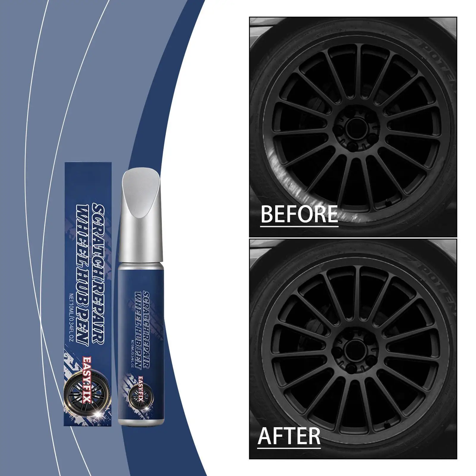 

Краска для колес, 10 мл, прецизионная ручка для ремонта царапин, прецизионное средство для удаления царапин на колесах для дома, гаража, мастерской, автомобиля, мелкие повреждения