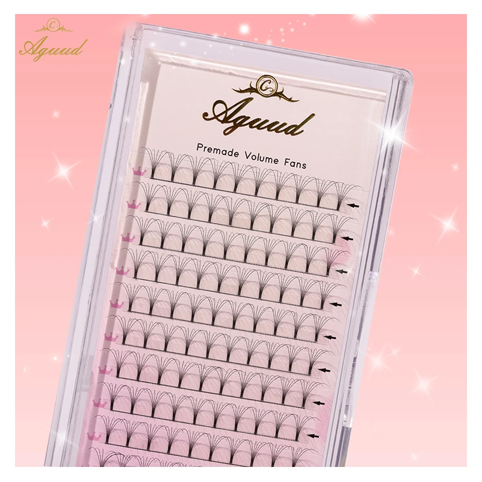 AGUUD Lashes Short Stem Premade Volume Fans 3d/4d/5d/6d Faux Mink Russian Volume Eyelash Extension Professional Lashes Supplies