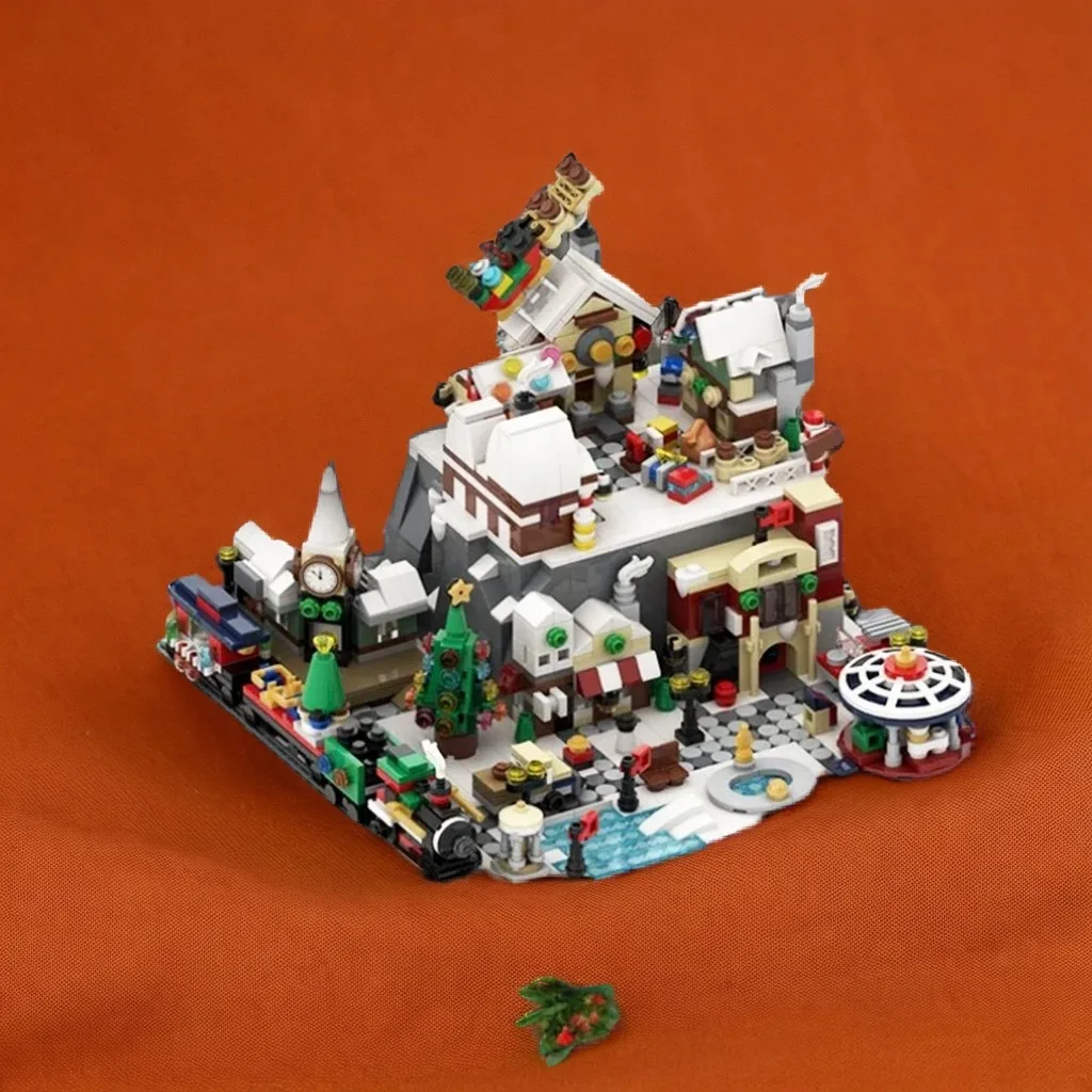 

1533Pcs Winter Wonderland Winter Village Architecture MOC Christmas Village Education Building diy Blocks Birthday Toys Gift