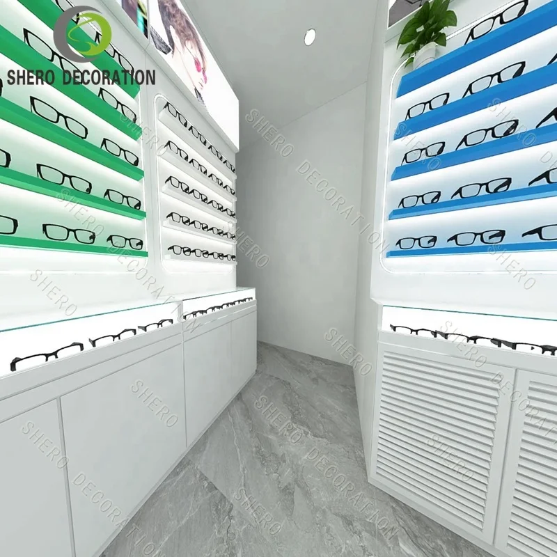 custom.Eyewear Frame Display Retail Optical Shop Decoration Eyewear Glass Display Showcase