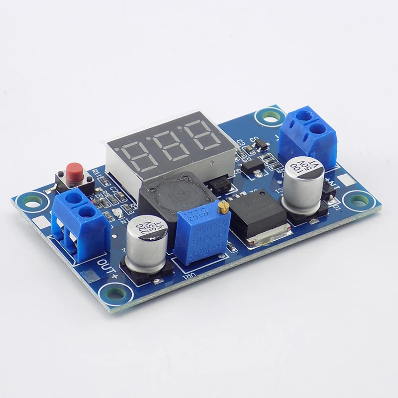 LM2596 High Quality DC 4.0~40 to 1.25-37V With LED Voltmeter 2A Adjustable Voltage Regulator Step-down Power Converter Module