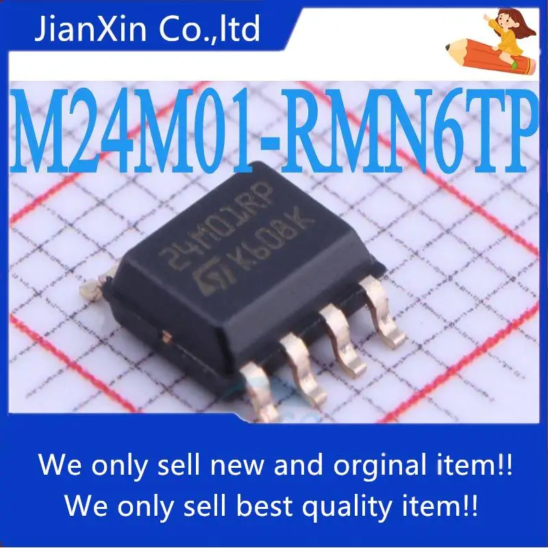 10Pcs 100% ต้นฉบับใหม่ M24M01-RMN6TP M24M01-RMN 24M01RP SOP8