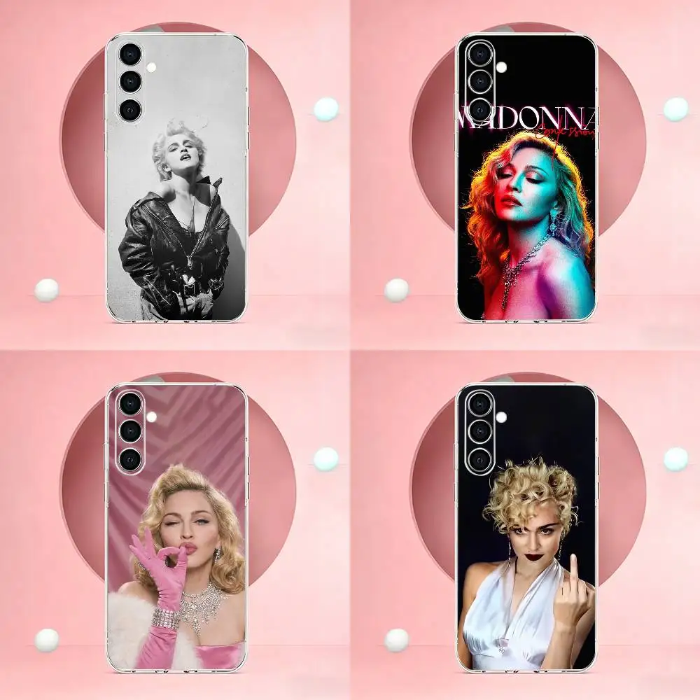 True Blue M-Madonna 80s forever Phone Case Transparent Soft case Silicone For Samsung A73,A72,A71,A70,A53,A52,A51