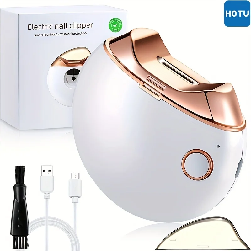 

1pc Rechargeable Nail Clipper Automatic Safety Fingernail Cutter & Filer - Perfect Gift For Caregivers, Elderly, Adults