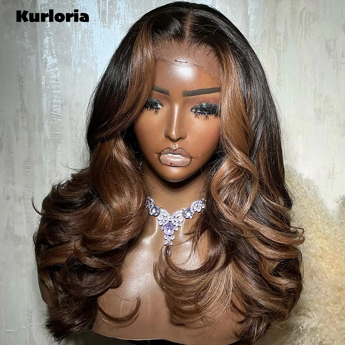 Highlights Blonde 100% Human Hair 13x4 13x6 HD Transparent Lace Frontal Drawstring Glue-Free 4x4 Lace Closure Ready to Wear Wig
