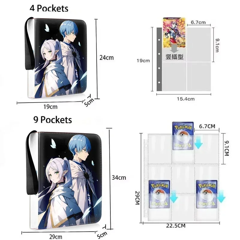 400pcs/900pcs Card Album Book Anime Frieren: Beyond Journey's End Collection Card Zipper Game Cards Binder Holder kids Gift