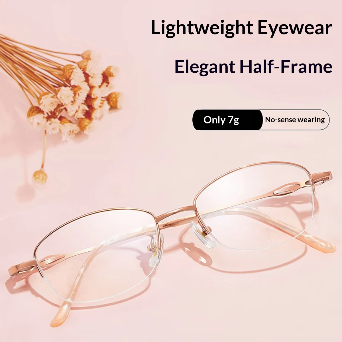 

FYTOO Women Elegant Half Frame Prescription Glasses Prescription Glasses For Women Optical Lenses With Recipe 7013