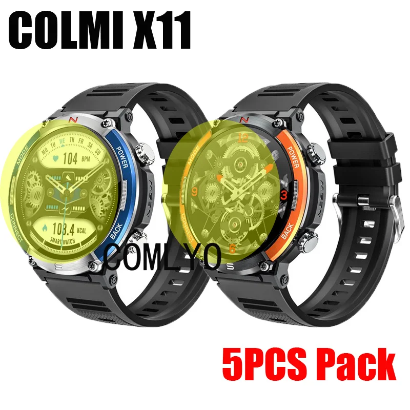 5PCS Pack สําหรับ COLMI X11 สมาร์ทวอท์ชป้องกันหน้าจอฟิล์มนุ่ม Ultra บาง HD TPU ป้องกันรอยขีดข่วน