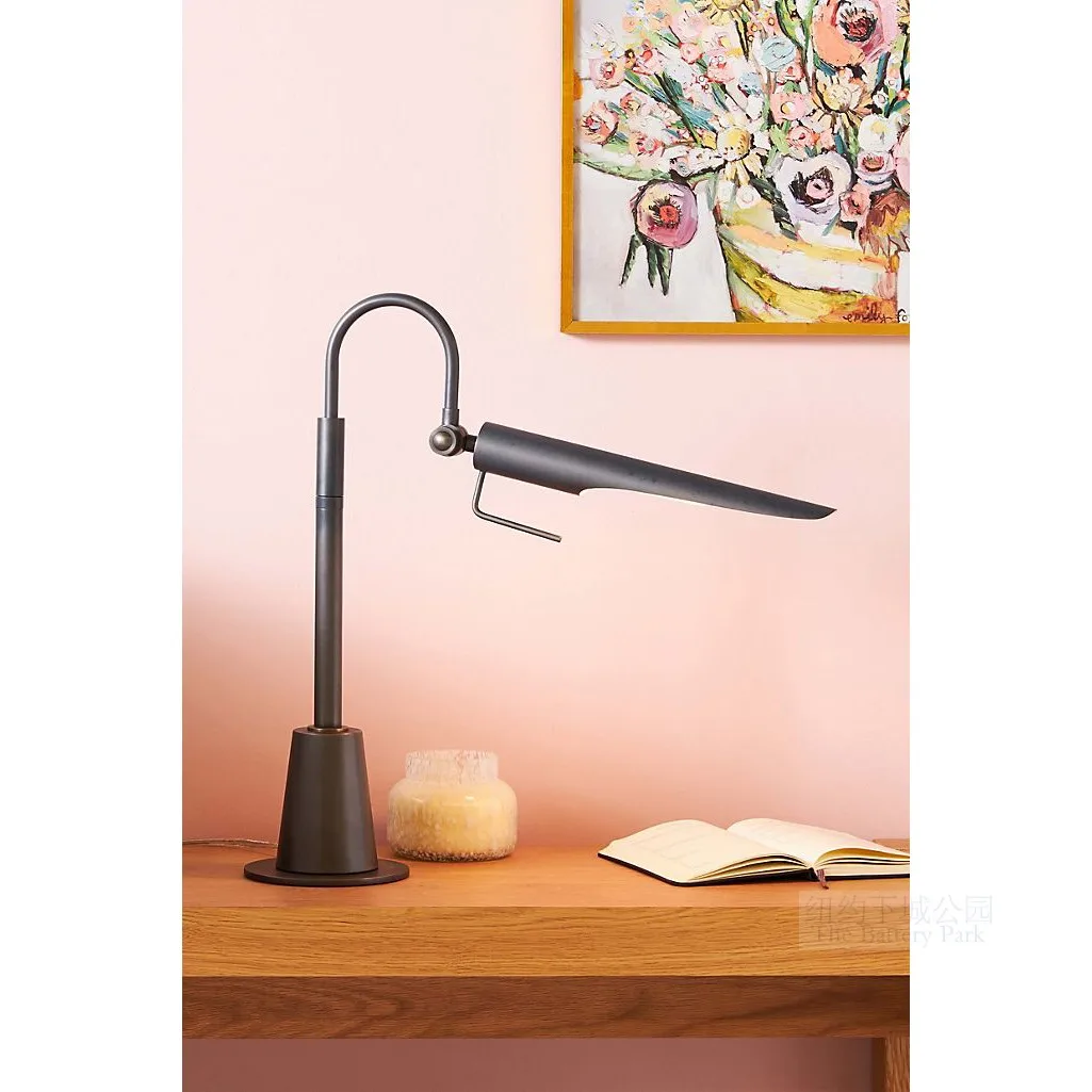 Meicang spot new york Downtown Park imported Boleipu duckbill copper-plated American desk lamp copper color.