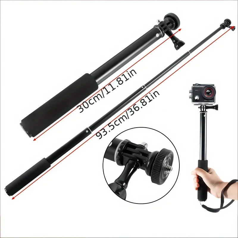 Selfie stick tripod suitablegoproaccessories, selfie stick mobile phonevlogwith phone holder, applicableiphone/GoPro Hero 10 9 8