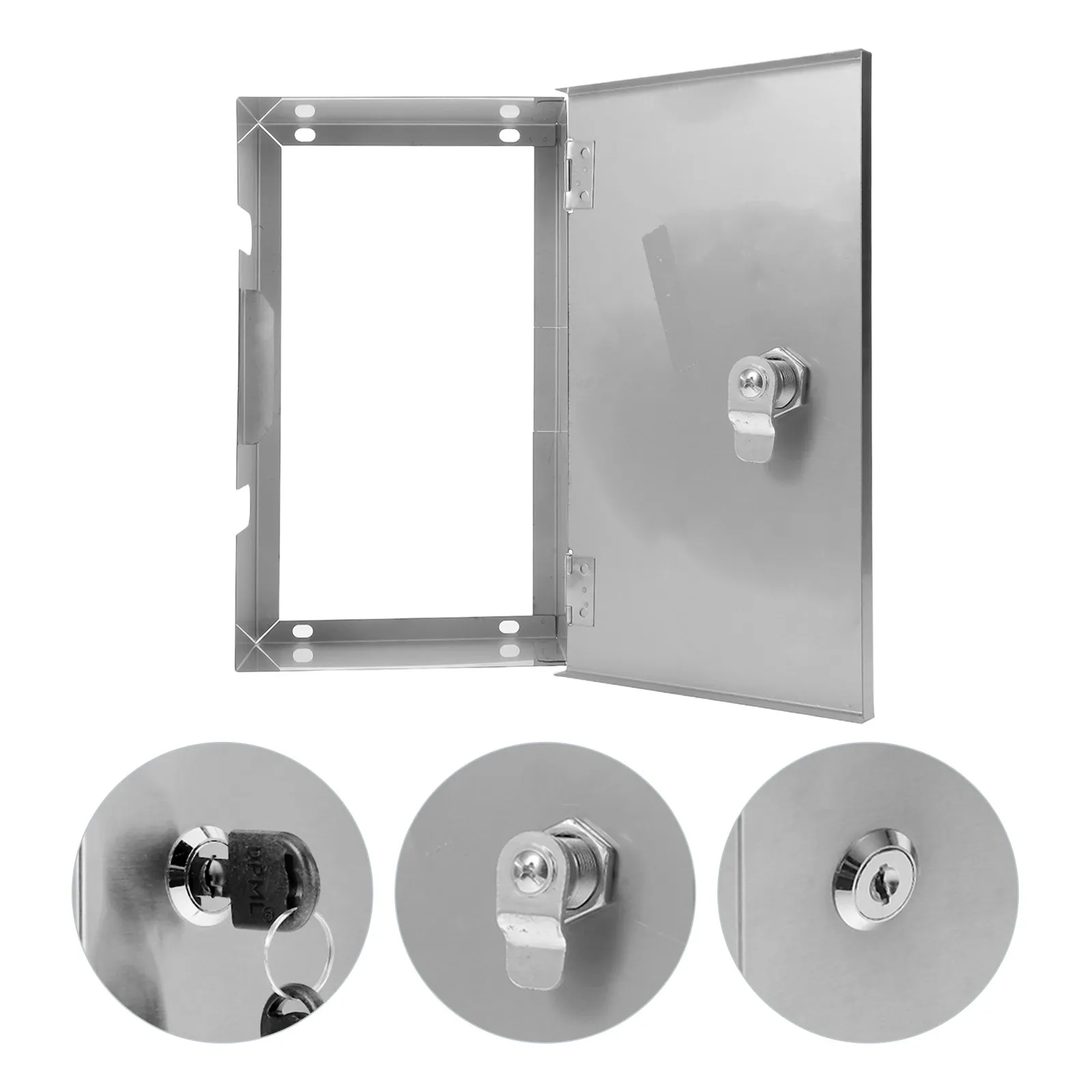 Stainless Steel Outlet Protective Box Weatherproof Lockable Socket Cover for Industrial Outdoor Use Electrical Junction Box