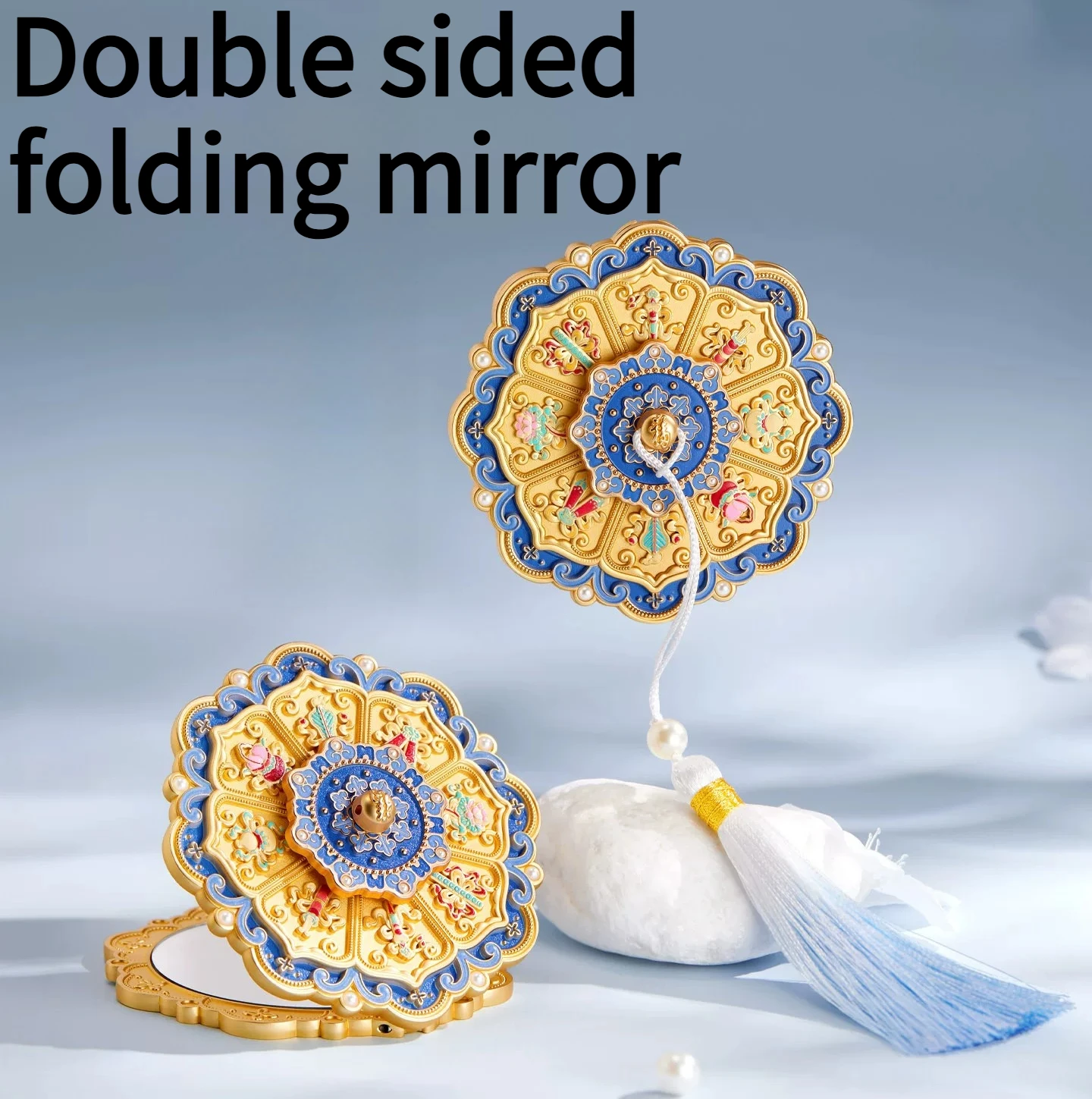 Creative Multi Purpose Folding Portable Makeup Mirror Cultural and Creative Women's Exquisite Festival Gift