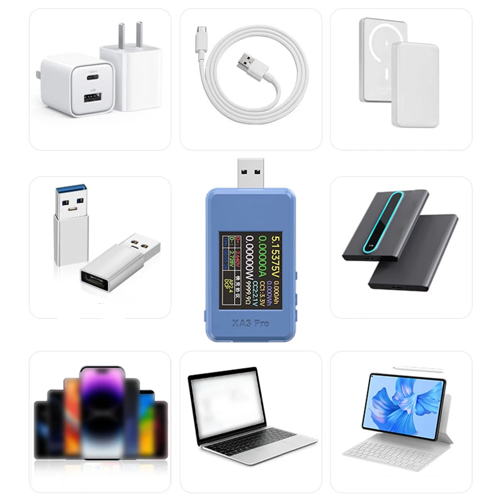 

USB-тестер напряжения тока с быстрой зарядкой и интеллектуальным кривовым дисплеем поддерживает высокое измерение тока до 65А