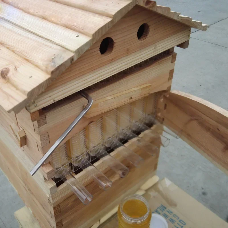 Automatic Wooden Box Bee Nest 7pcs Equipment Beekeeper Honey Collection High Quality German Warehouse Deliver HOT SALES