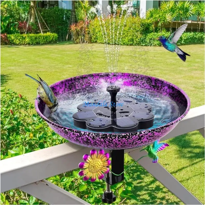 U2JC Strong Iron Bird Water Dish Having Spacious 11 Inch Width For Small Gardens And Balconies