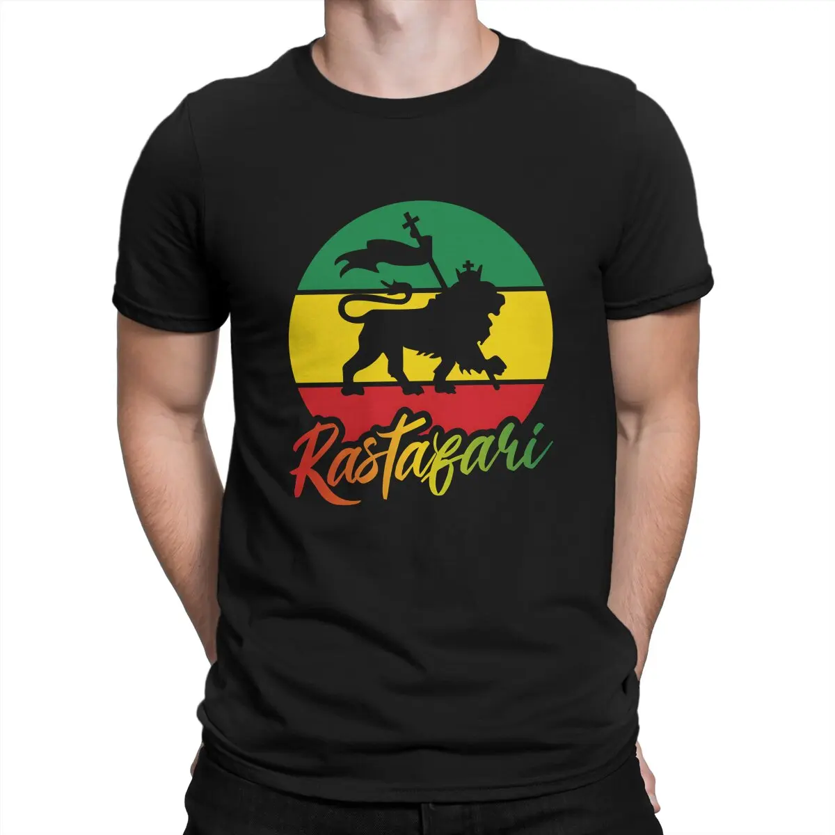 Rasta Lion Rastafari Rasta Lion Of Judah T Shirt Harajuku Graphic Men's Tshirt Polyester Men Tops