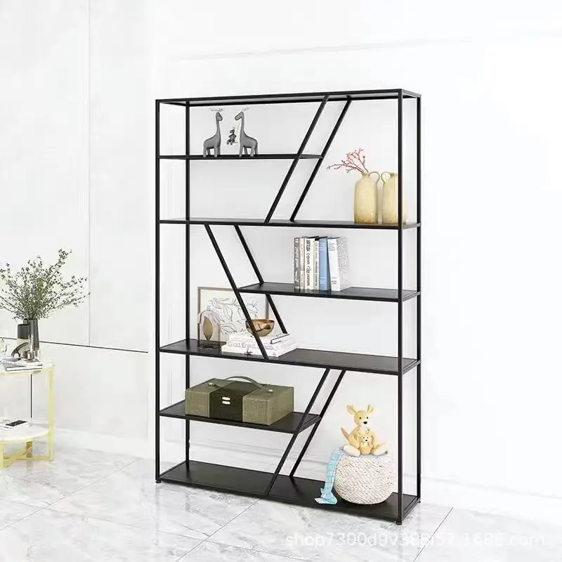 

Wrought iron home bookcase office shelf display rack wall book rack floor bookshelf display rack