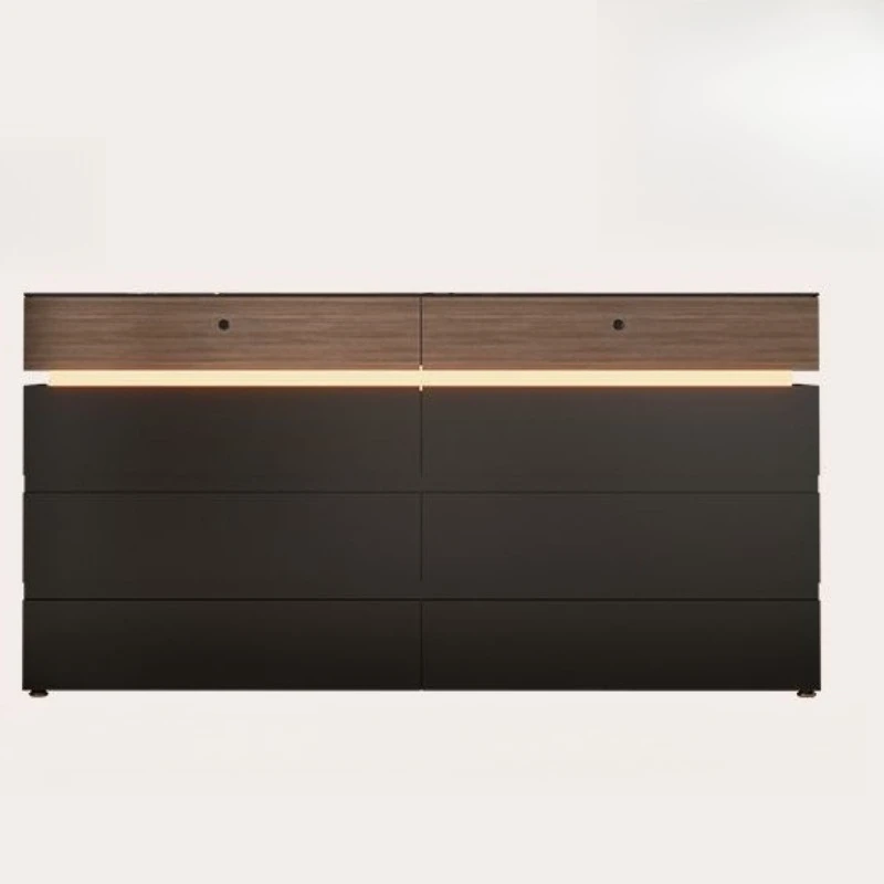 Eight-bucket chest of drawers, light luxury, placed against the wall, storage locker