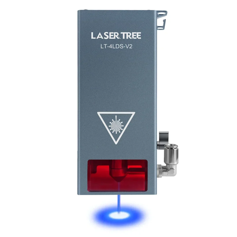 LASER TREE 4LDS-V2 20W Optical Power Laser Engraving Module with Air Assist Blue Laser Cutting Head for Plywood Acrylic Leather