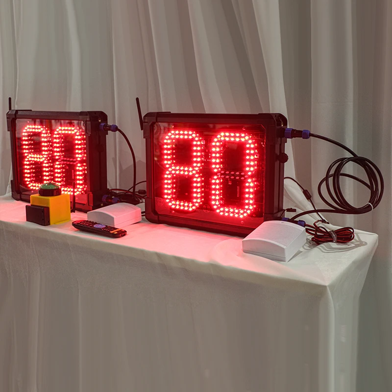New Design Texas Lacrosse Shot Clock Synchronous System Outdoor Timer 80S Wireless Button Control Shot Clock