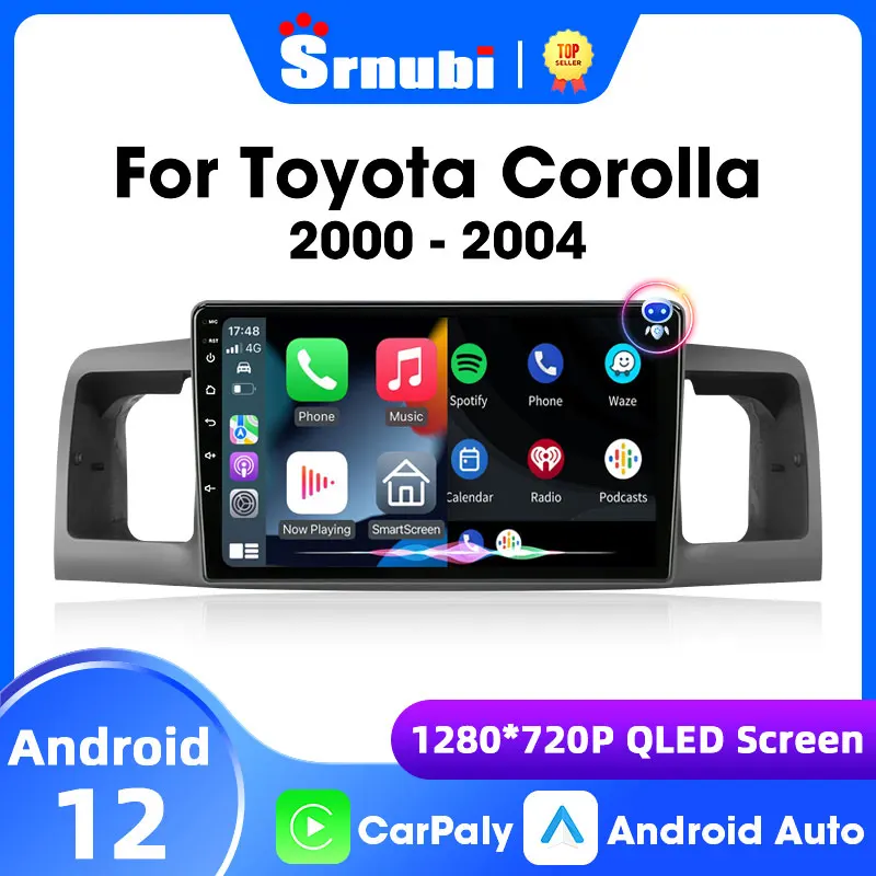 

2 Din Car Radio Multimedia Player For Toyota Corolla E120 E130 2000-2004 Android 13 5G GPS Navigation Stereo Head Unit Carplay