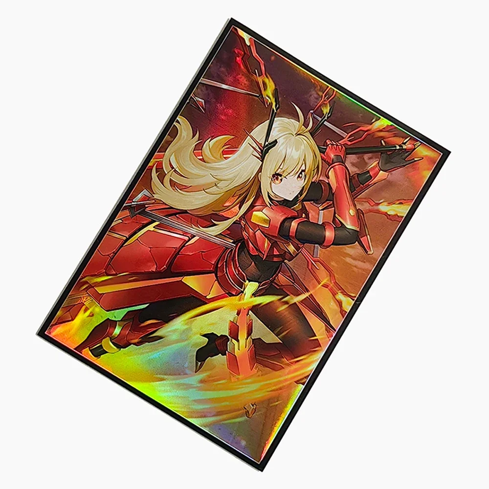 50PCS 63*90mm Holographic Anime Card Holder Trading Card Holder Photography Card Holder Board Protective Storage Bag