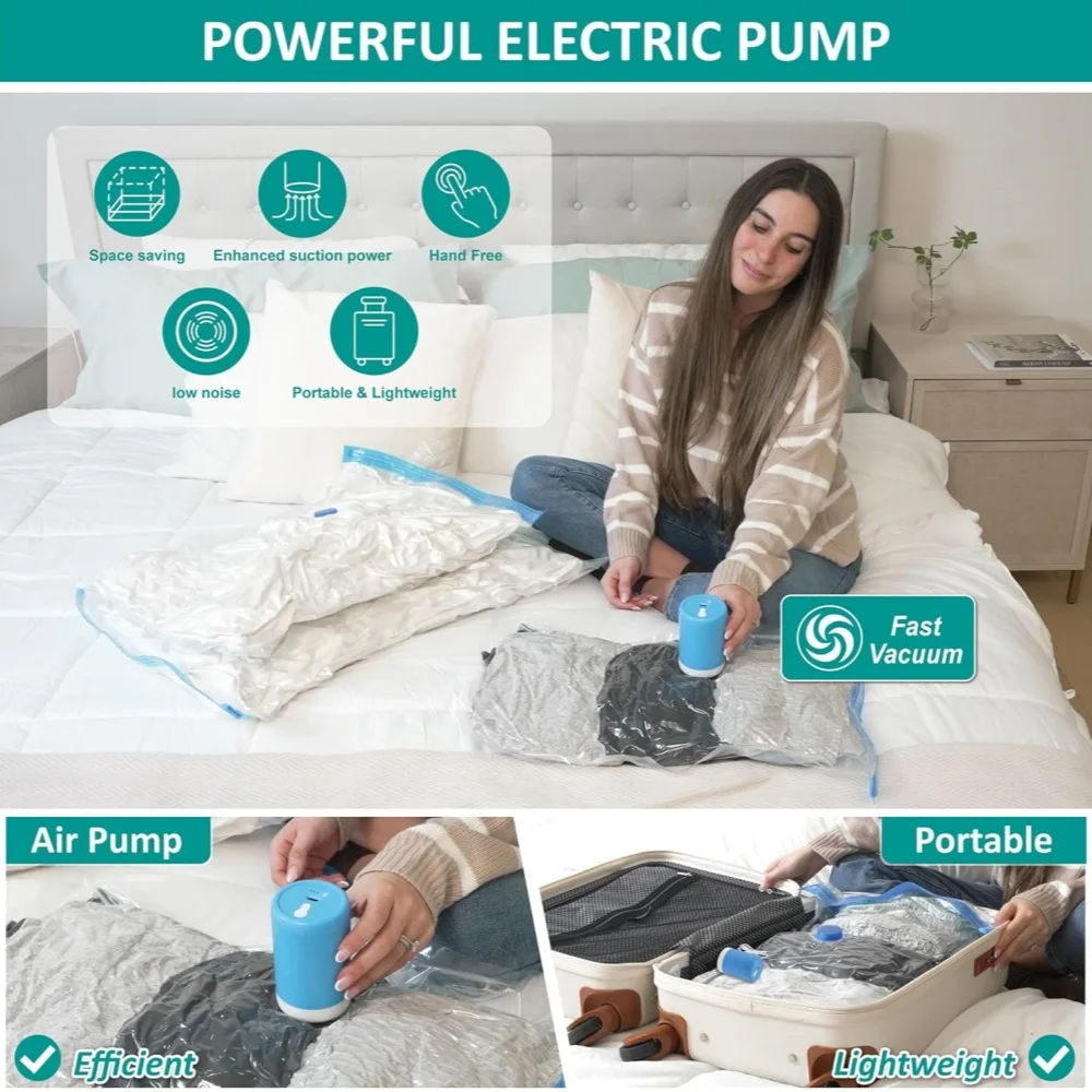 Electric Pump Vacuum Storage Bags, Space Saver