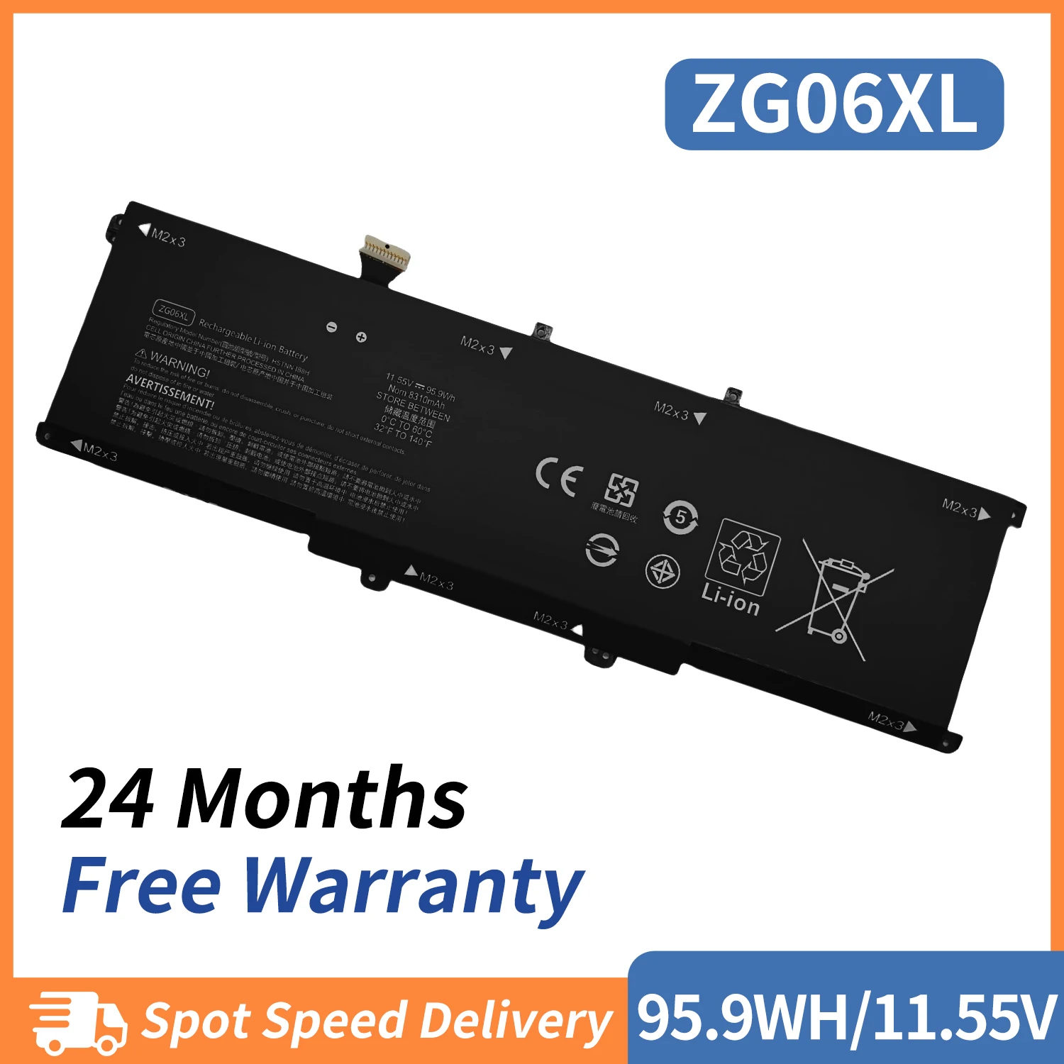 

ZG06XL HSTNN-1B8H Аккумуляторная батарея для ноутбука HP ZBook Studio x360 G5 EliteBook 1050 G1+ Гарантия 24 месяца